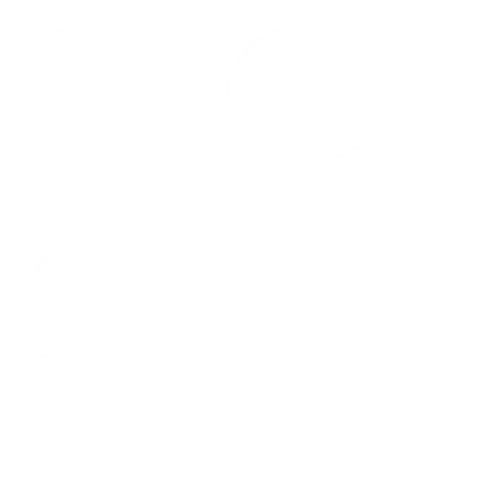 White abstract brushstroke with uneven edges on a black background.