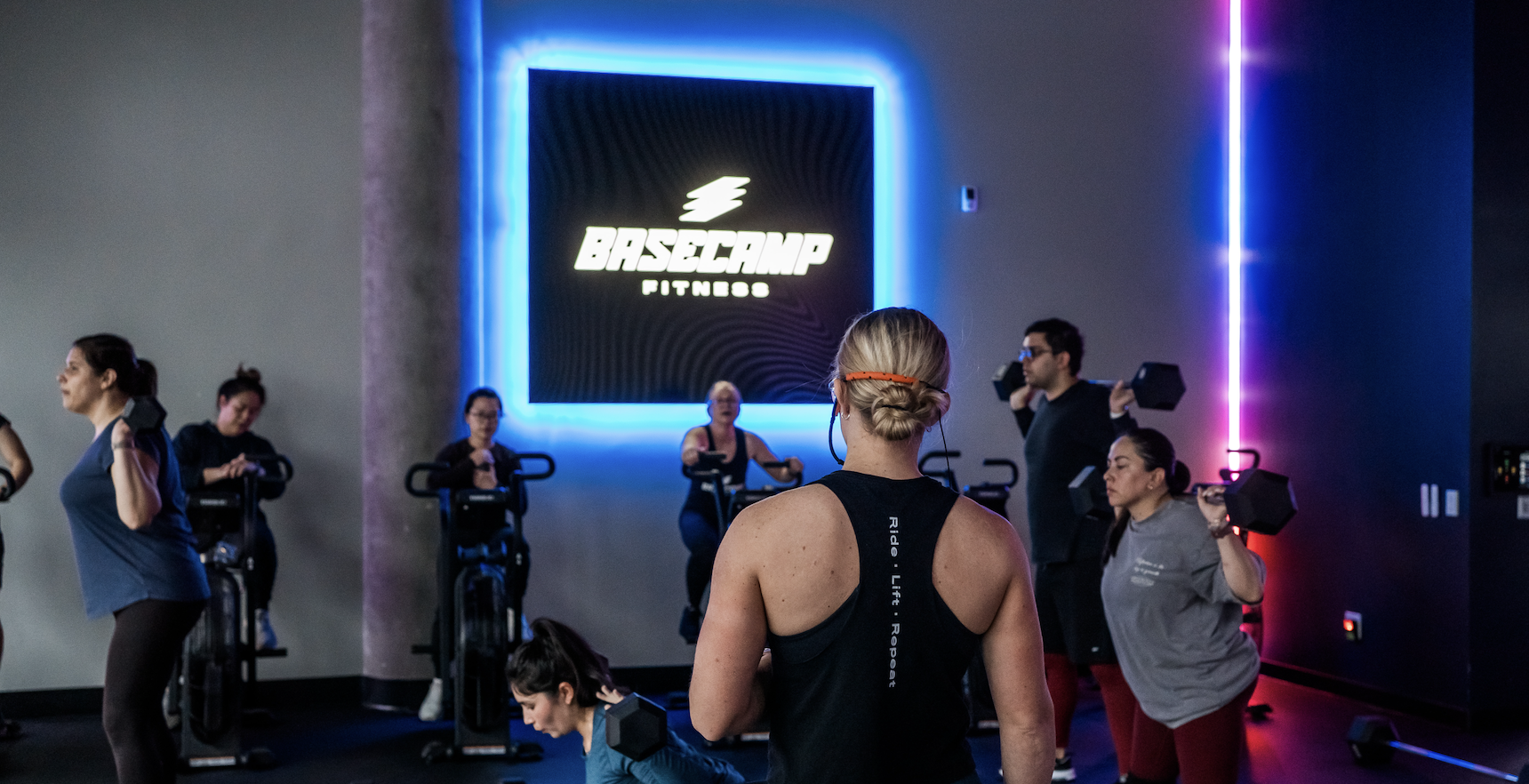 Coach-led strength and cardio workout at Basecamp Fitness