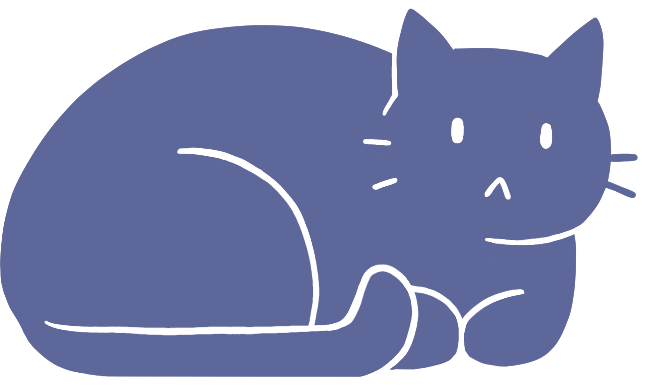 a cat laying in a loaf position