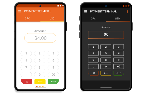 screens from the app