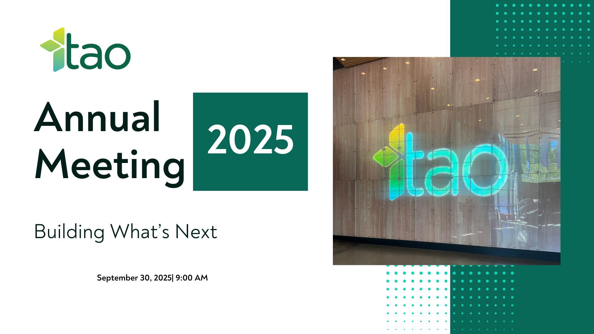 TAO 2025 Annual Meeting (Virtual)