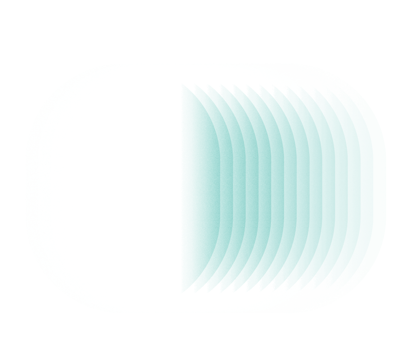 Abstract gradient of blue and white fading with overlapping curved shapes on a transparent background.