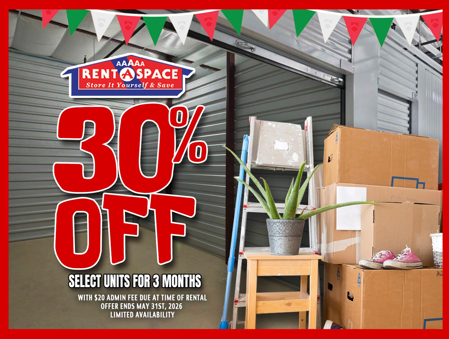30% off for 3 months on select units