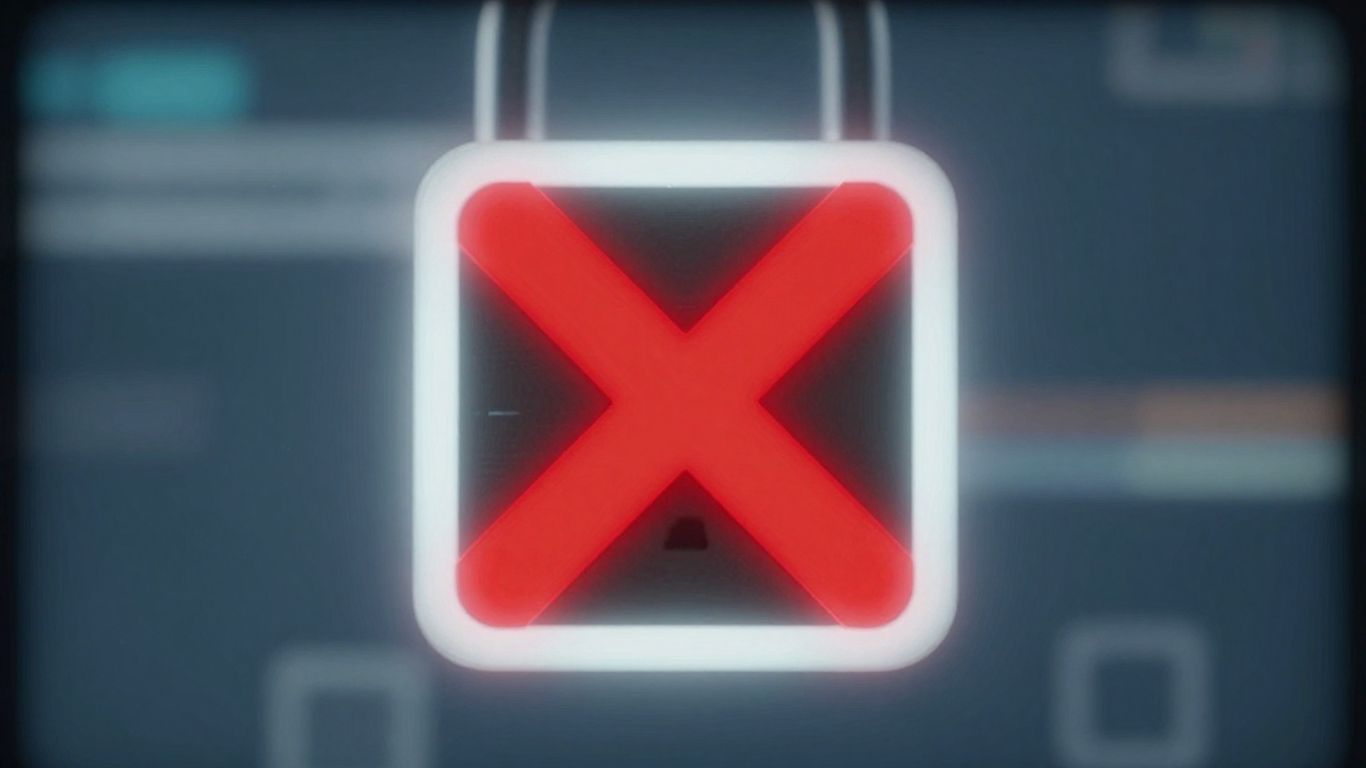 Digital padlock with red X, indicating login error.
