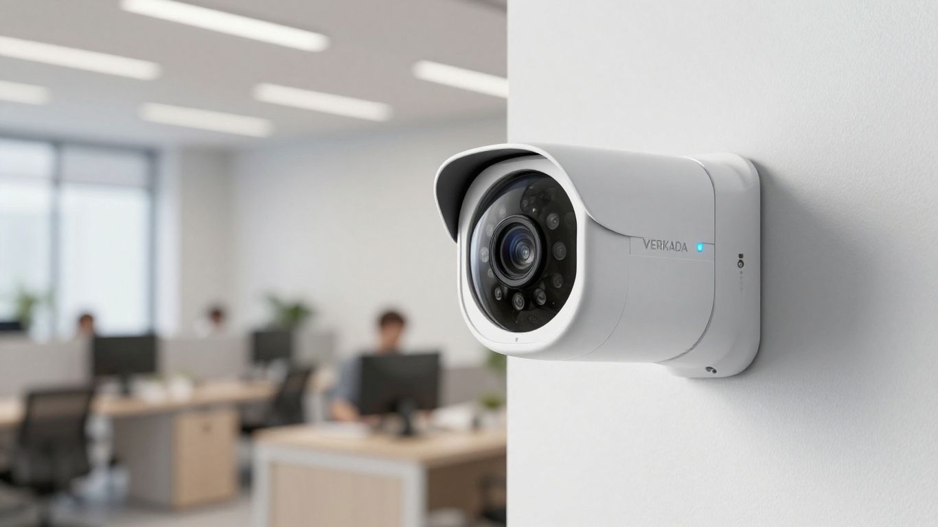 Verkada camera on office wall