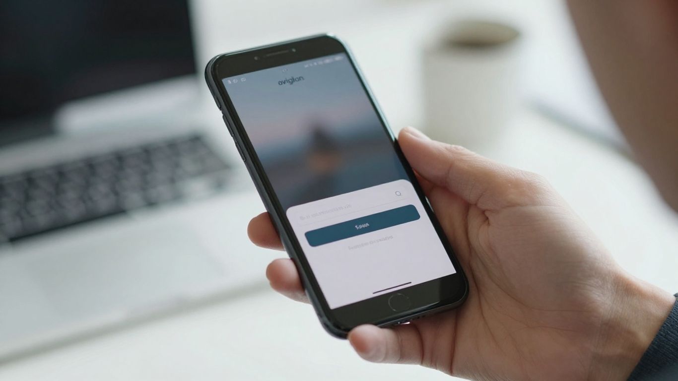 Avigilon login screen on a smartphone.