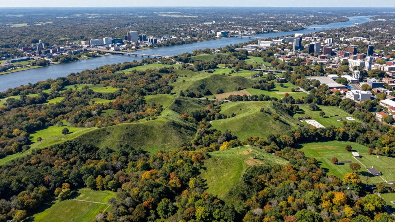 Aerial view of New Jersey's diverse landscape.
