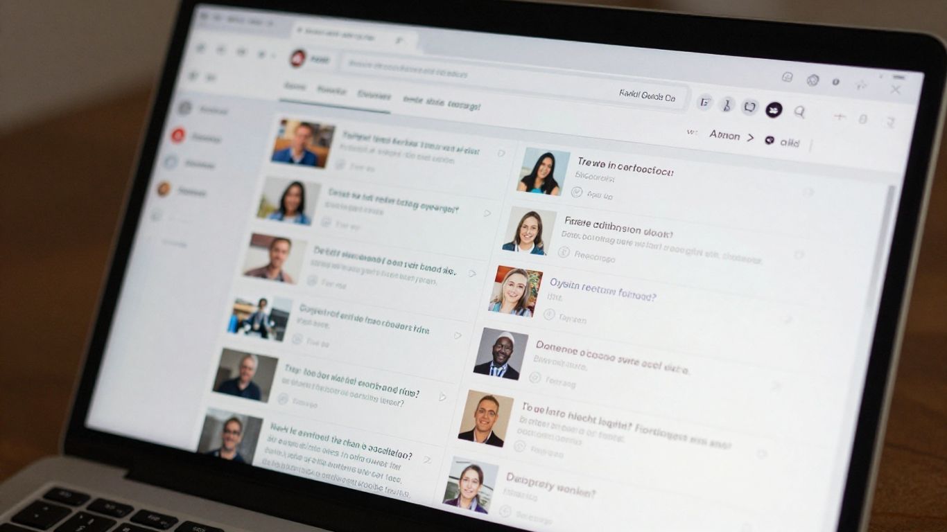 Reddit feed on a laptop screen