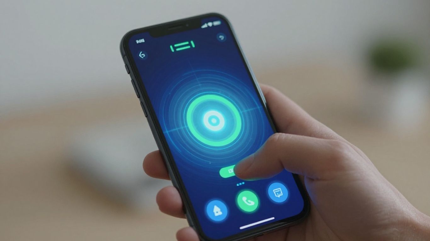 Smartphone displaying access control interface