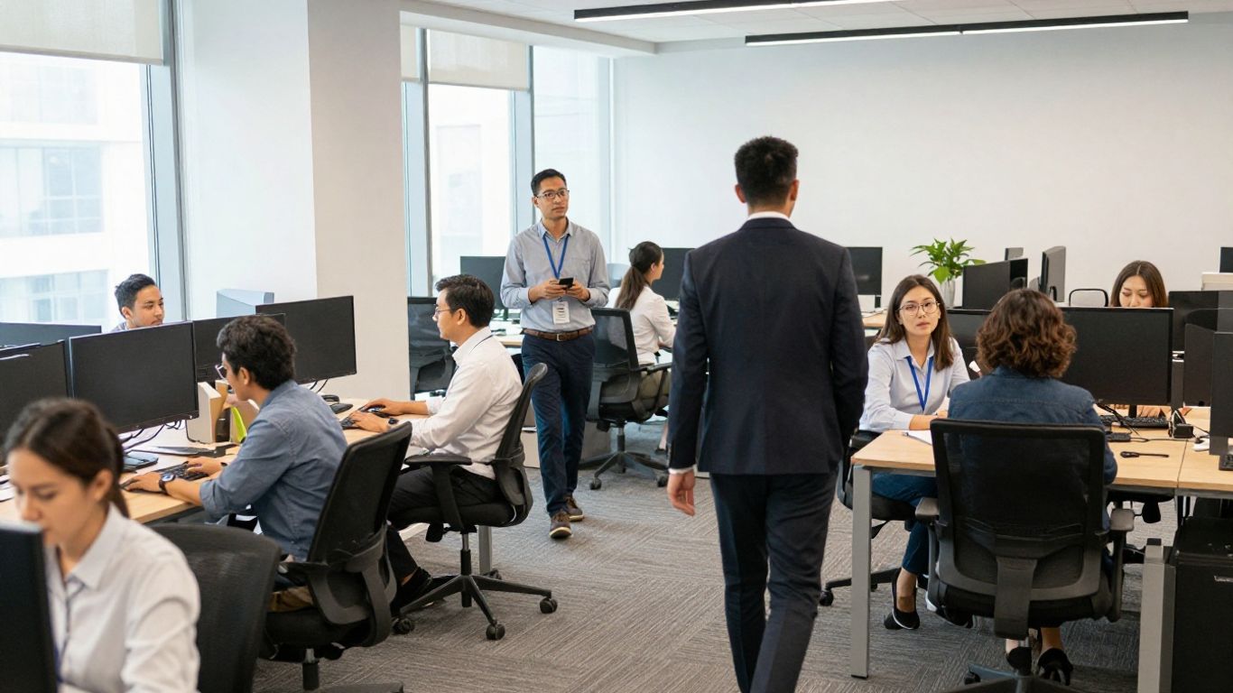 Verkada office environment with employees