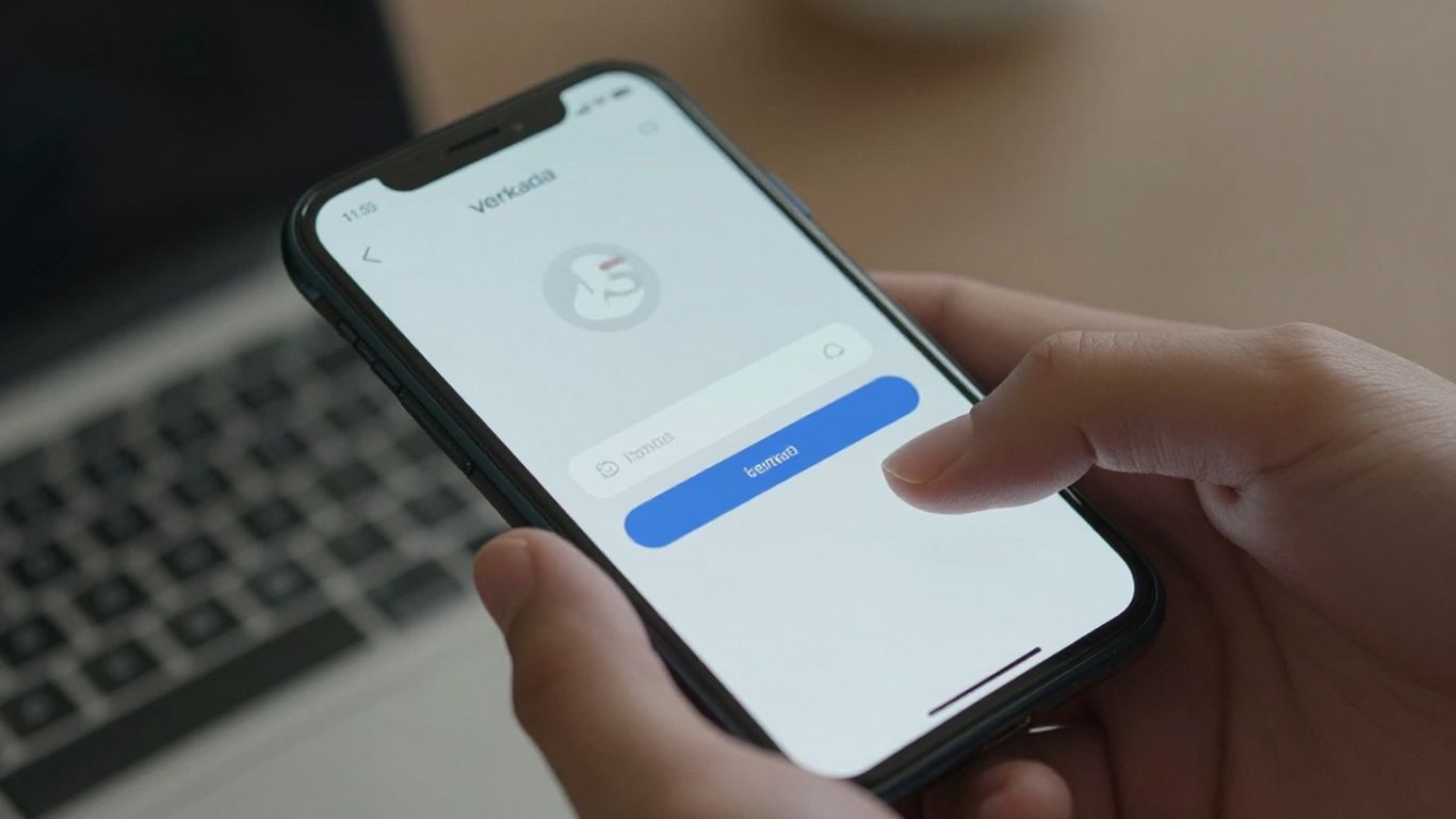 Verkada login screen on a smartphone.