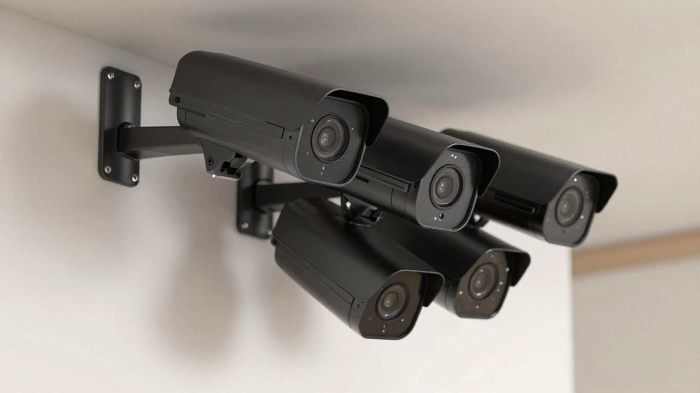 NVR camera system with multiple security cameras.