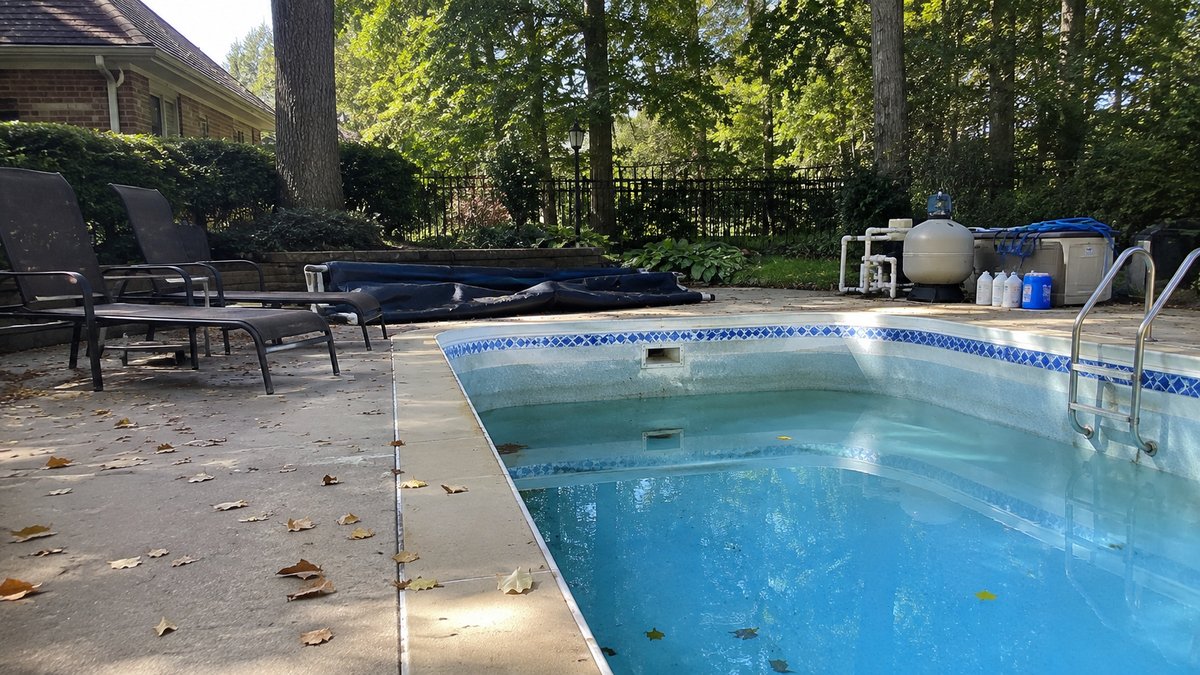 pool leak before winterizing