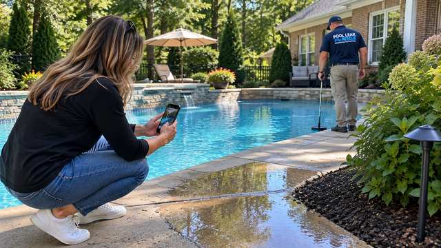pool leak damage