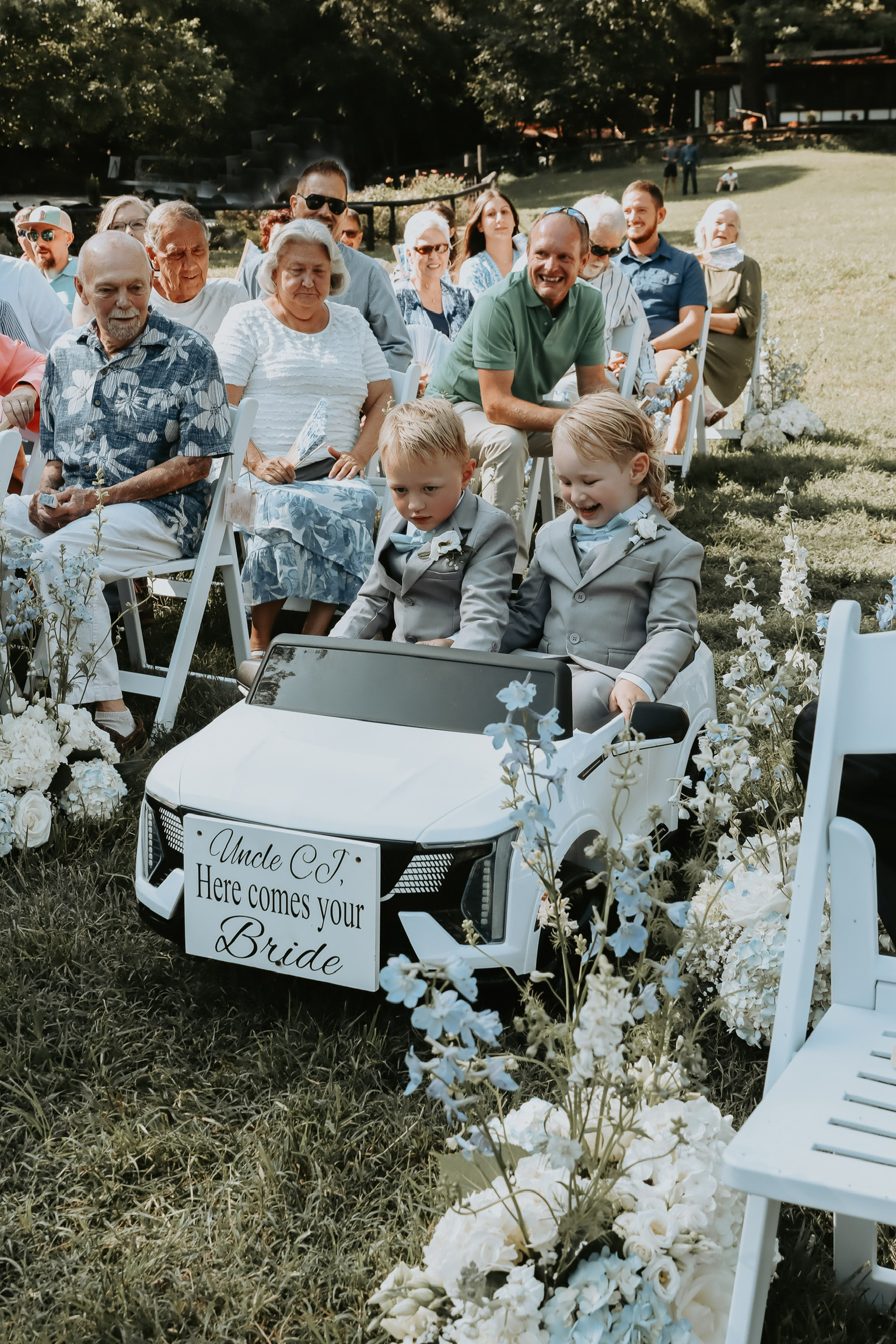Family fun with donkeys at Satolah Creek Farm wedding venue in North Georgia