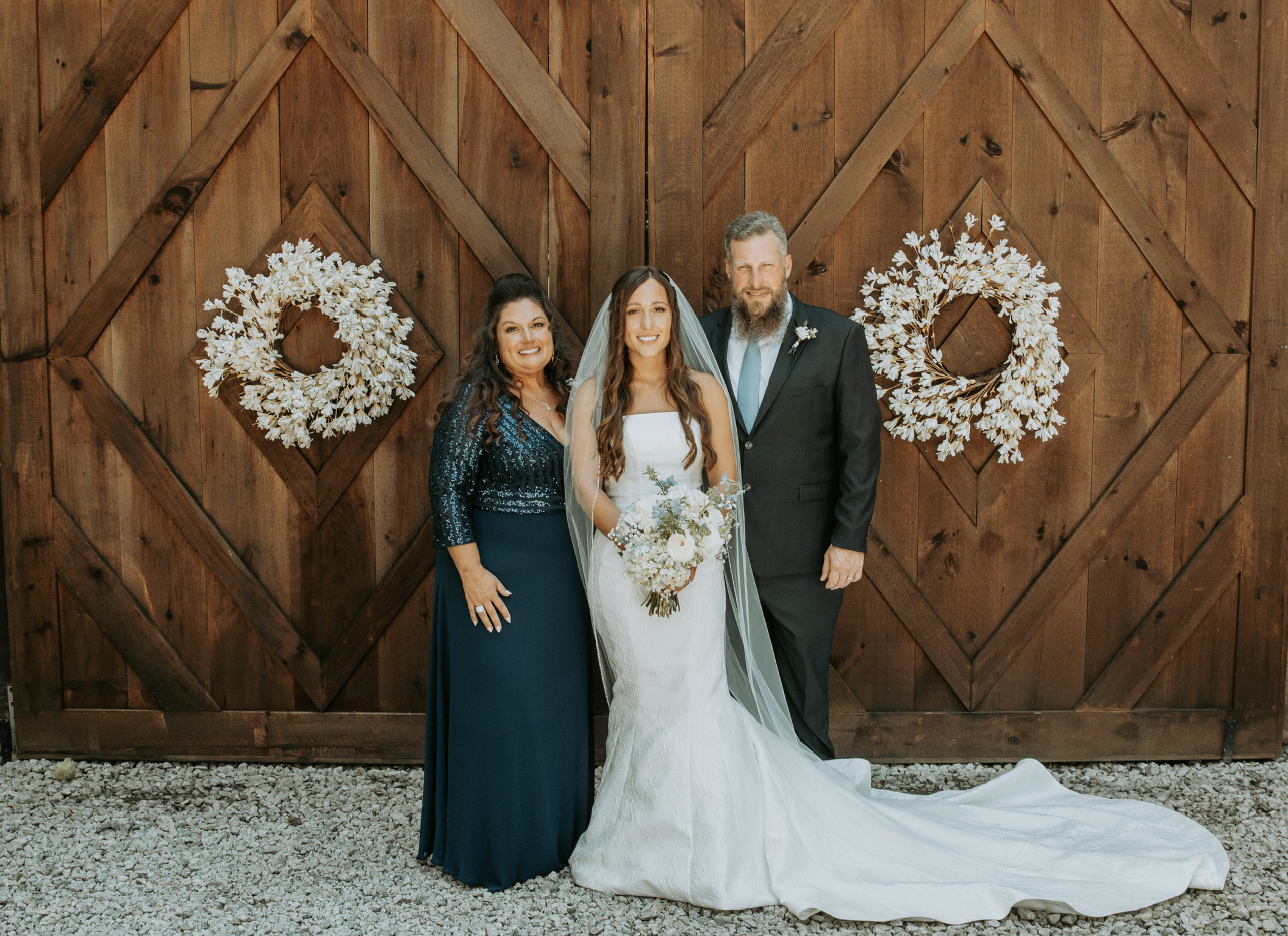 Petting donkeys at Satolah Creek Farm wedding venue in North Georgia