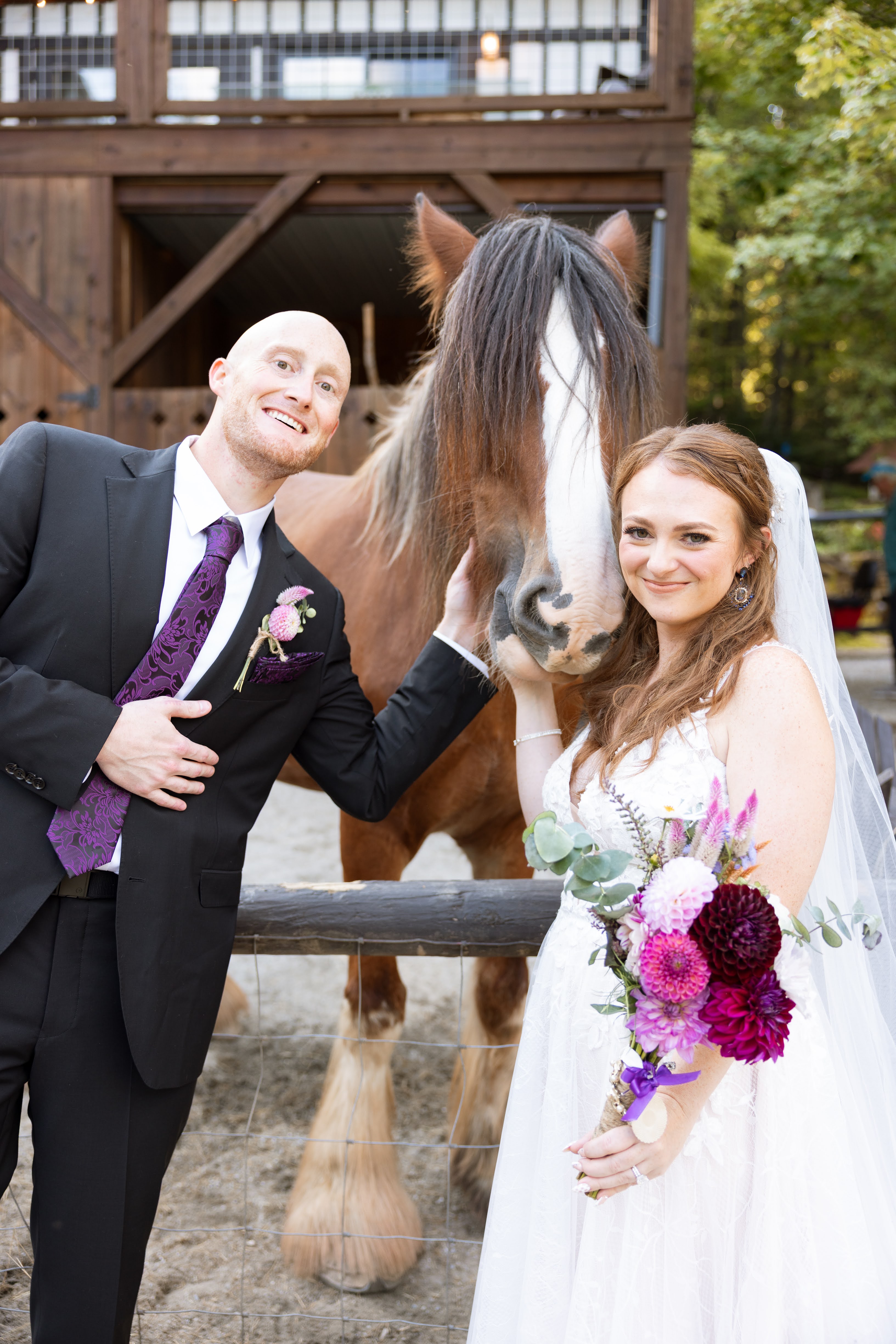 Wedding ceremony on pond at Satolah Creek Farm wedding venue in North Georgia