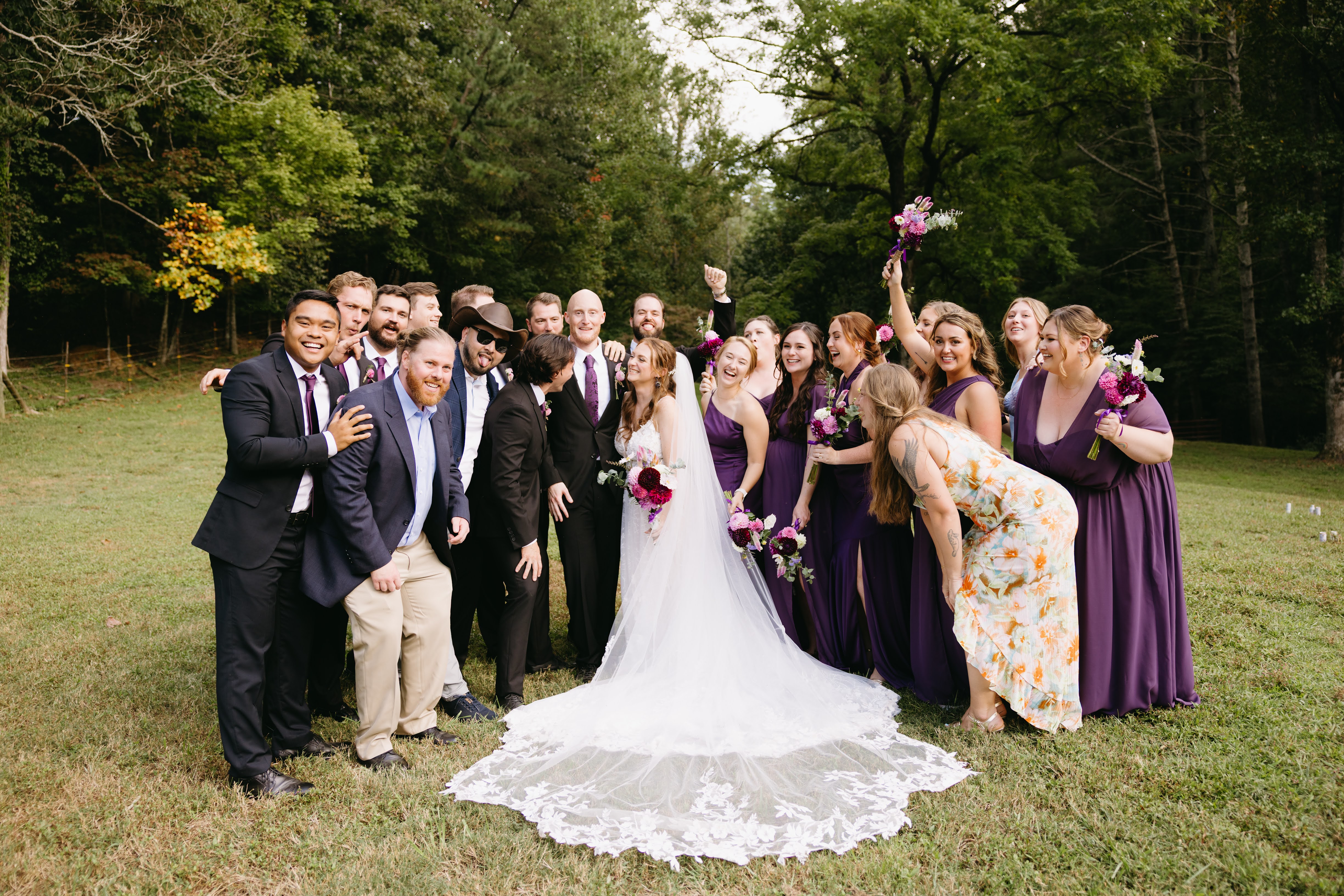 Bride and bridesmaid at Satolah Creek Farm wedding venue in North Georgia