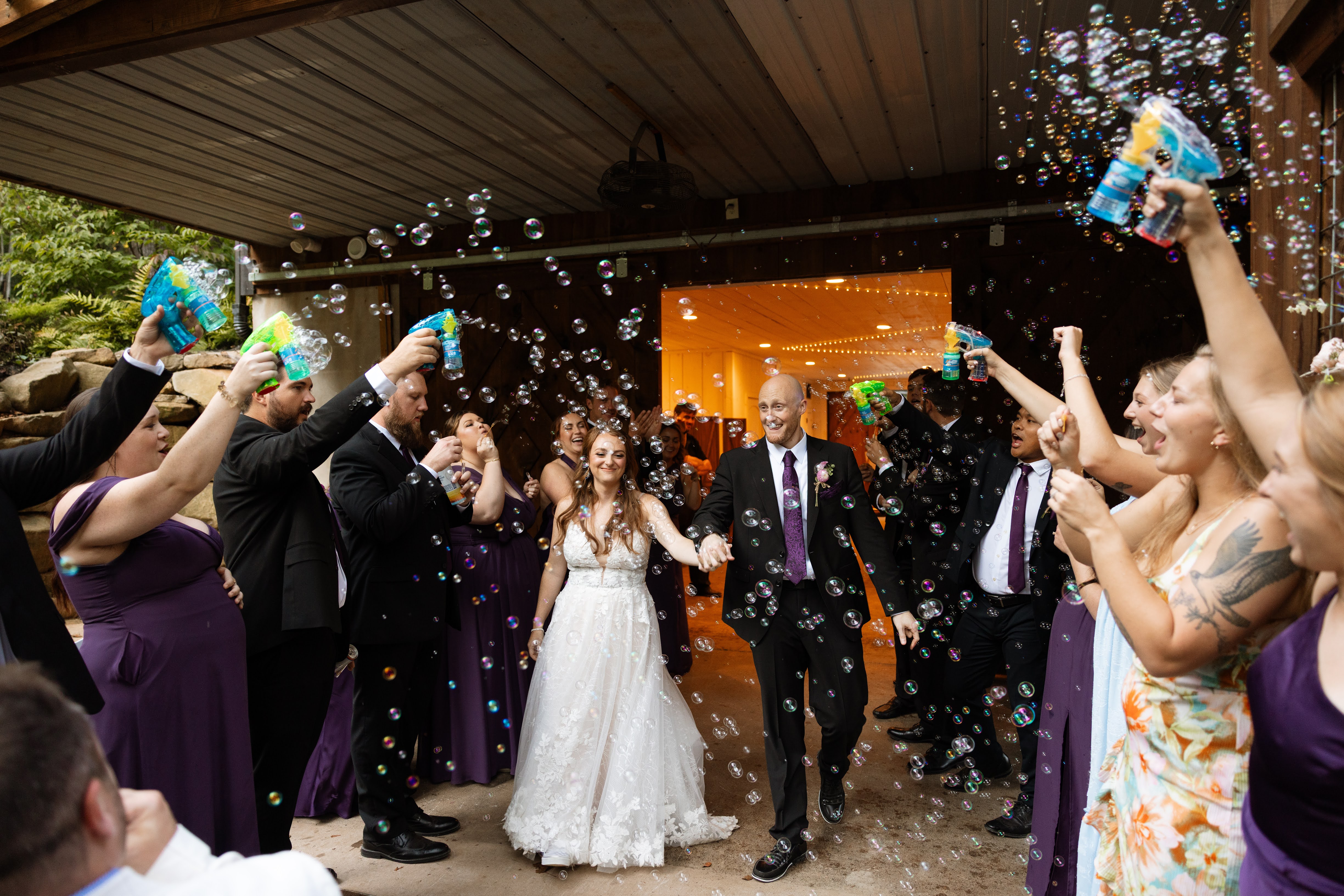 Bride and bridesmaid at Satolah Creek Farm wedding venue in North Georgia