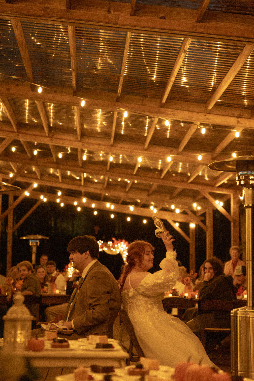Wedding ceremony on pond at Satolah Creek Farm wedding venue in North Georgia