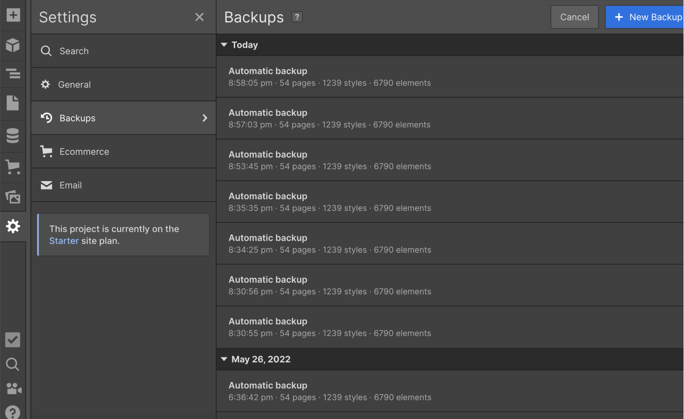 Backups - Finantic X Webflow Template