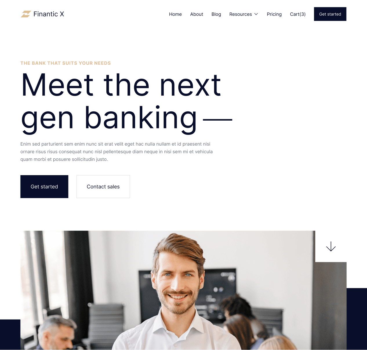 Finantic X - Home page - Modern Bank Webflow Template
