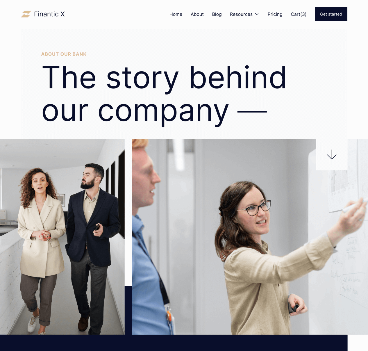 Finantic X - About page - Modern Bank Webflow Template
