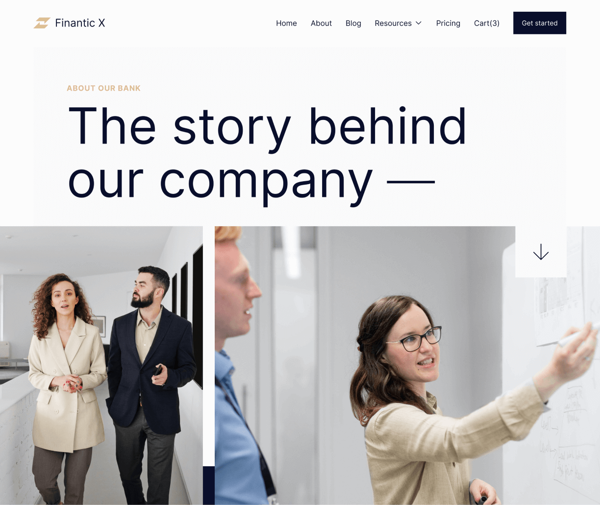 Finantic X - About page - Modern Bank Webflow Template