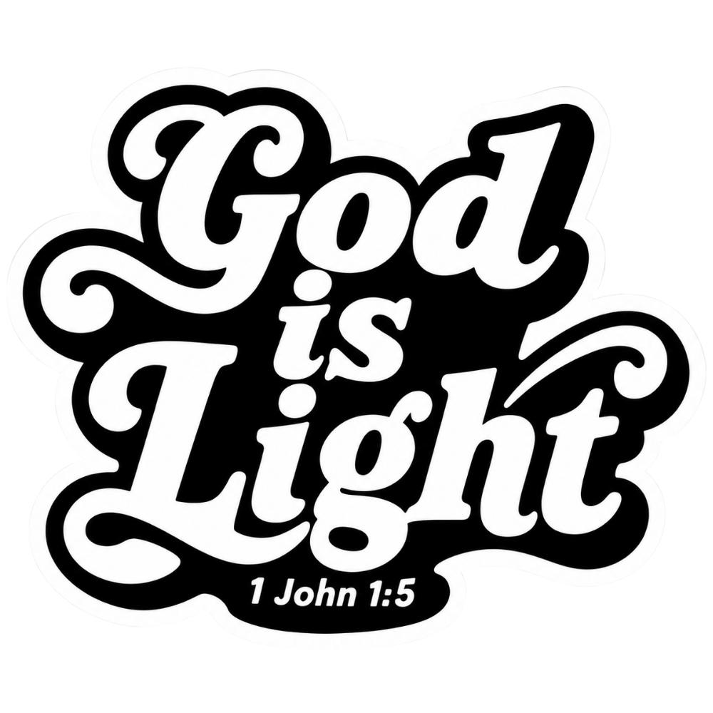 God is Light Sticker 3″ × 2.49″