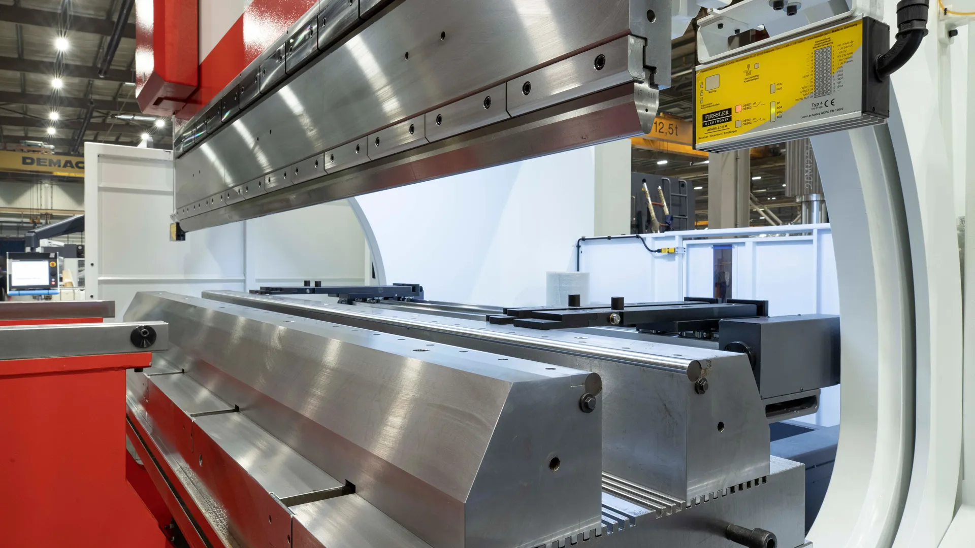 CNC press brake in action