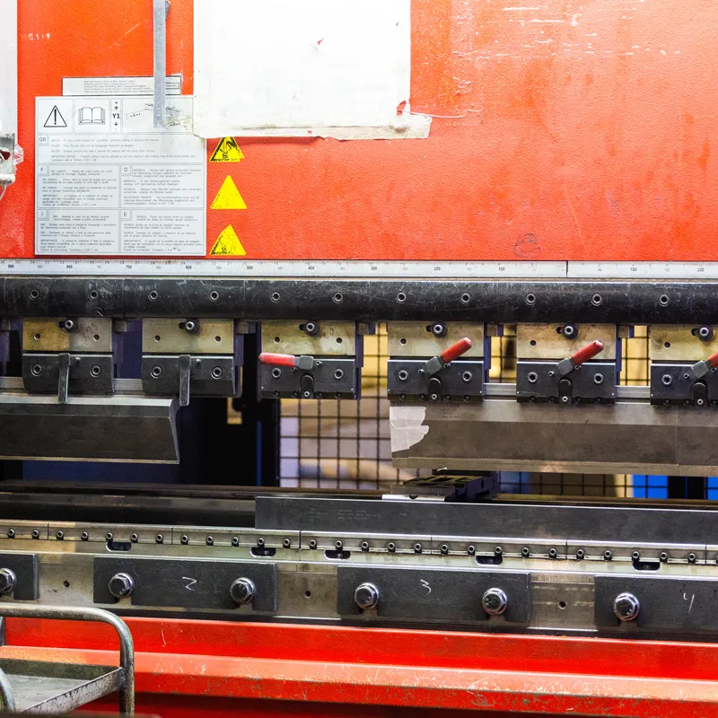 A press brake machine from the 1980s