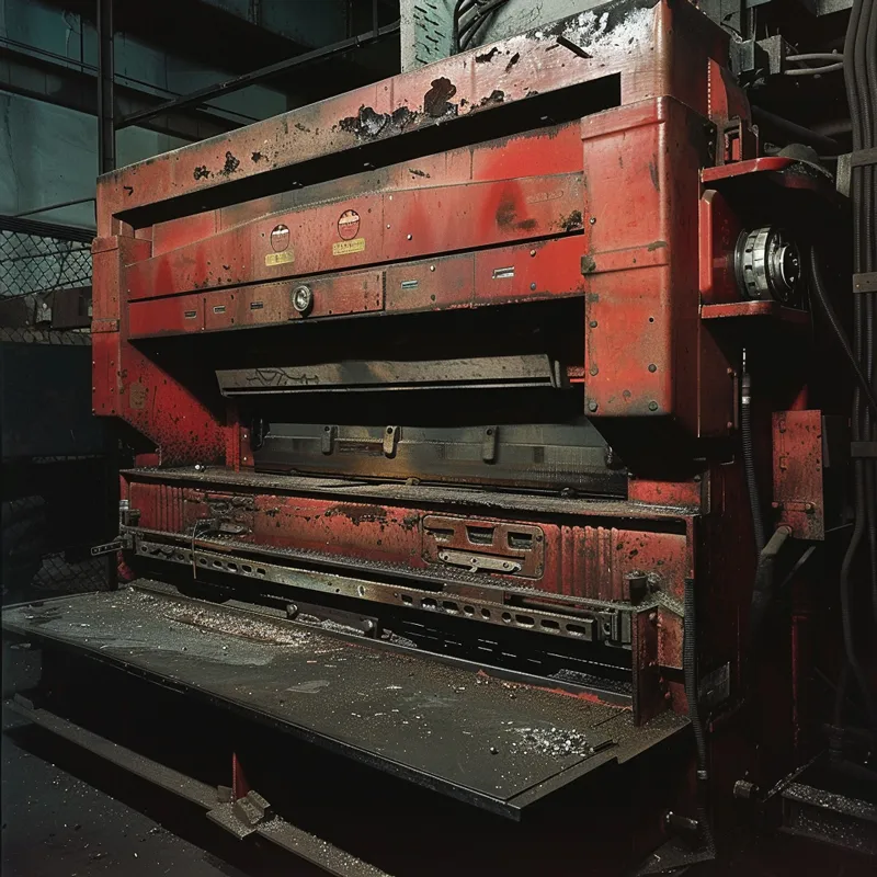 An old outdated press brake machine