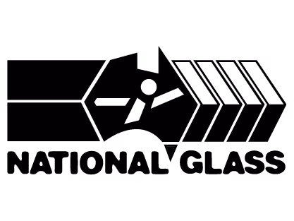 National Glass logo – glass fabrication and CNC machinery client