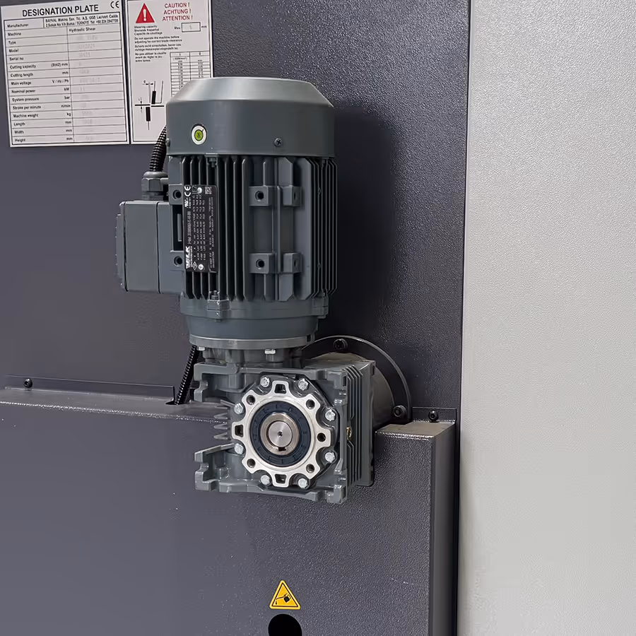 metal guillotine servo motor housing