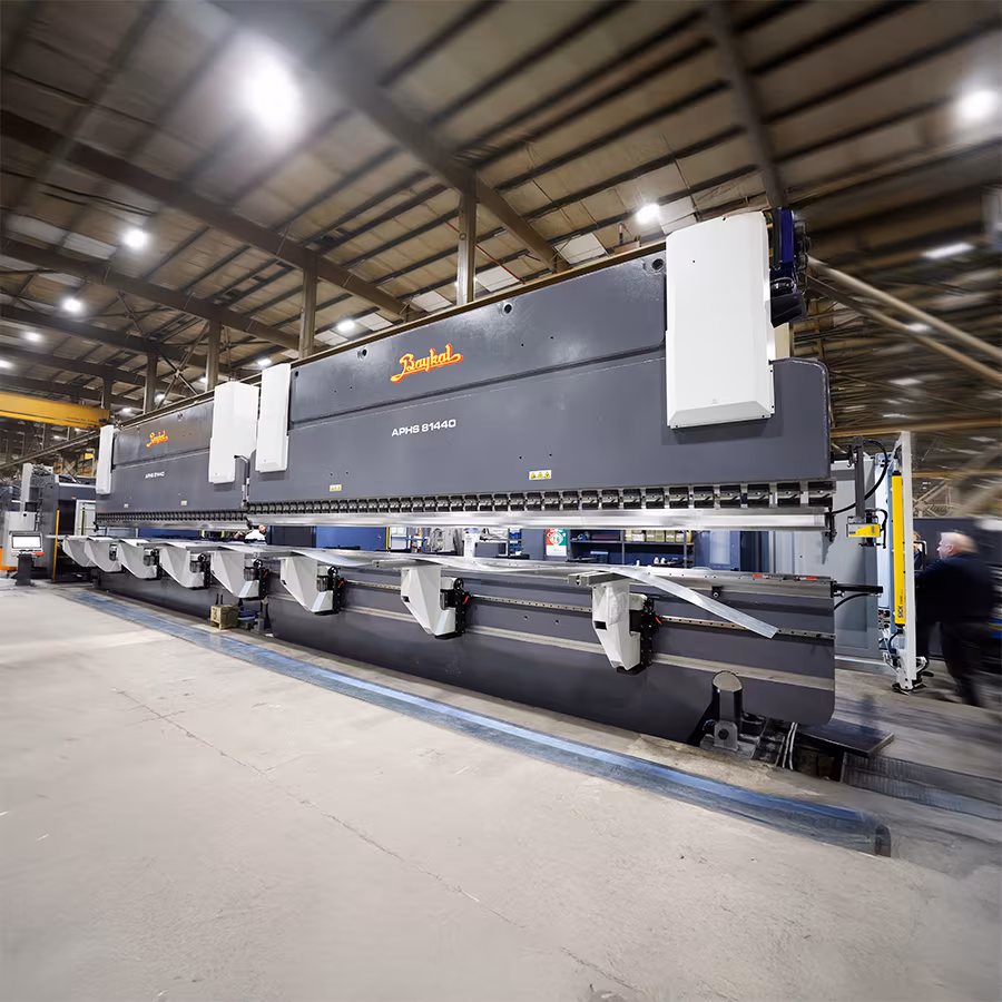 Performatec XL series large hydraulic press brake handling oversized metalwork applications