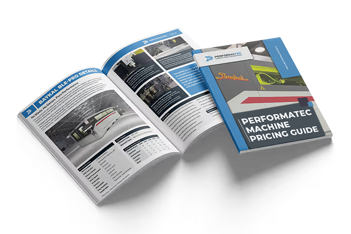 Illustration of a catalogue of laser cutters