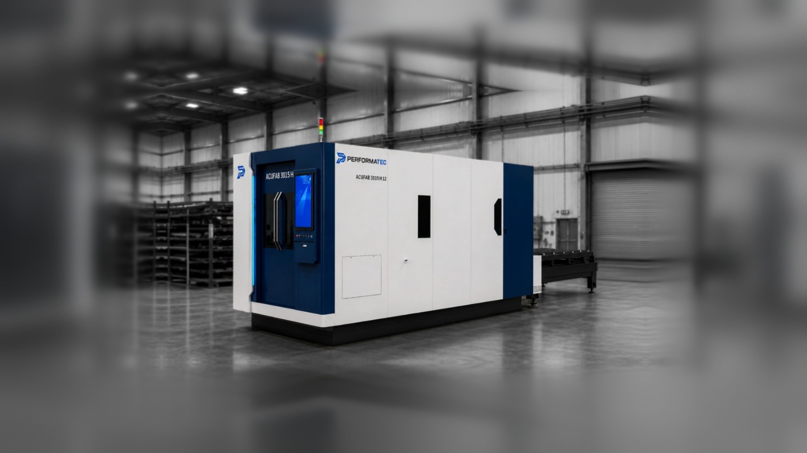 Action shot of a fibre optic laser cutter