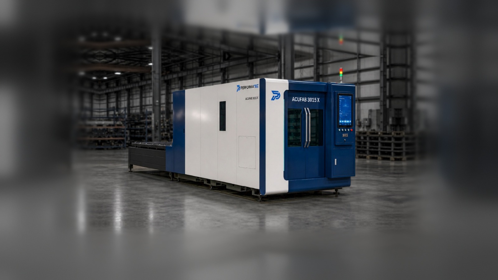 Action shot of a fibre optic laser cutter