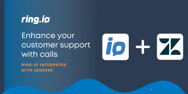 Enhance your customer support with calls: Ring.io integrates with Zendesk.
