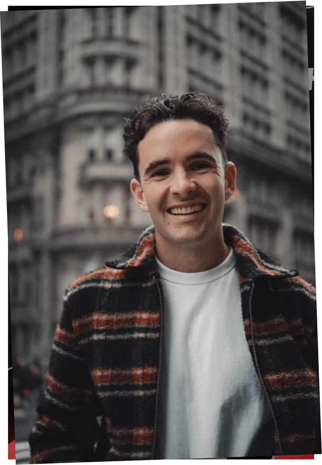 a man smiling for the camera
