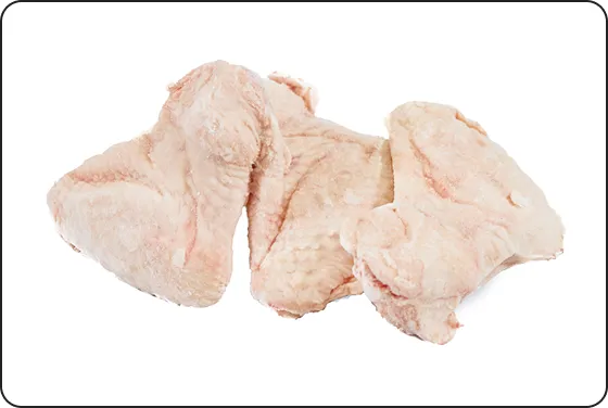 Frozen IQF chicken 2-joint wings, shoulder and elbow joints, HALAL certified, 15kg export carton for UK and EU