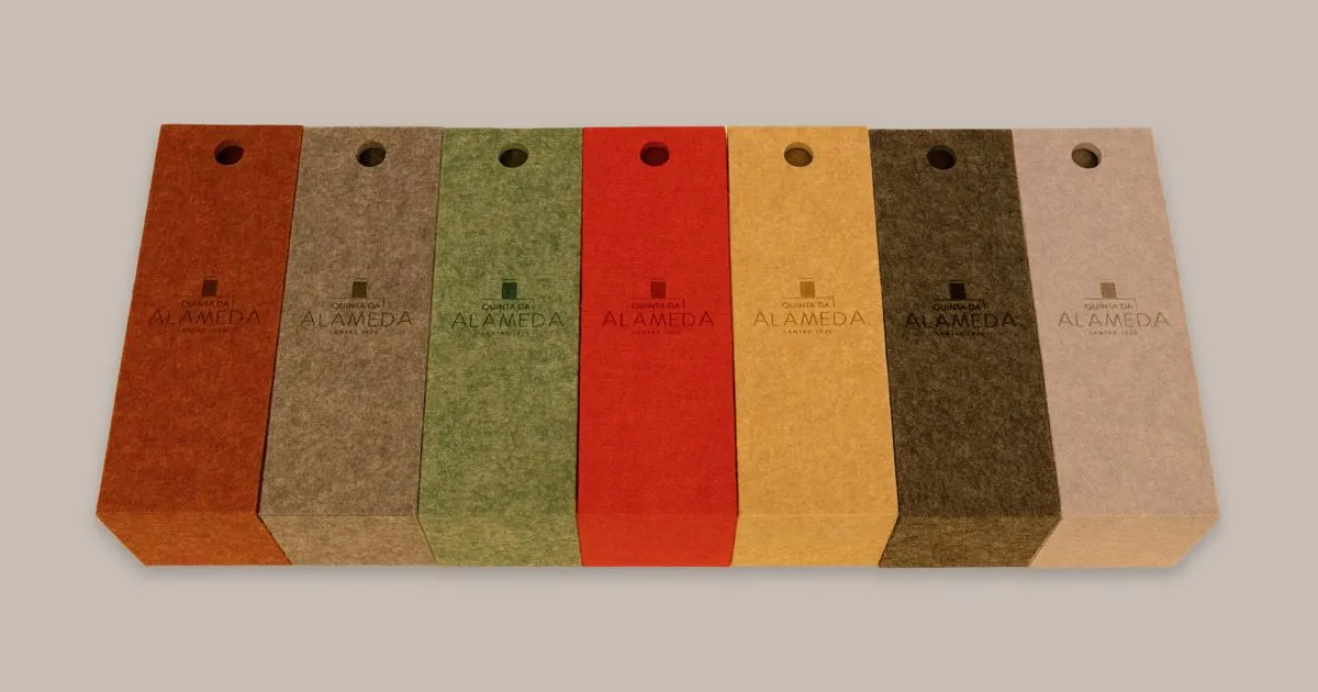 Embalagens Biodegradáveis de Cartão Reciclável - Vinhos da Quinta da Alameda