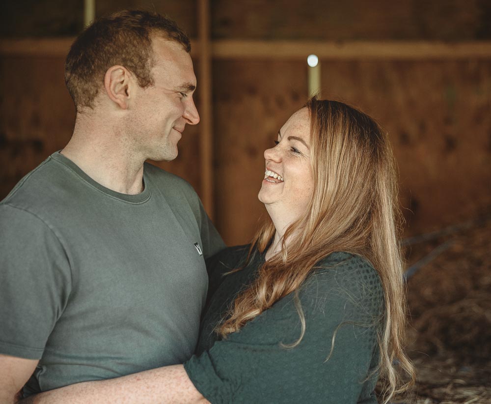 Couple in a hay loft