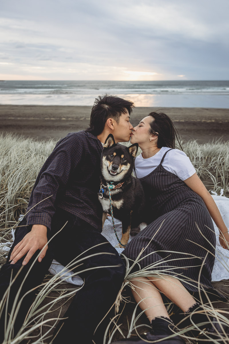Couple and their dog
