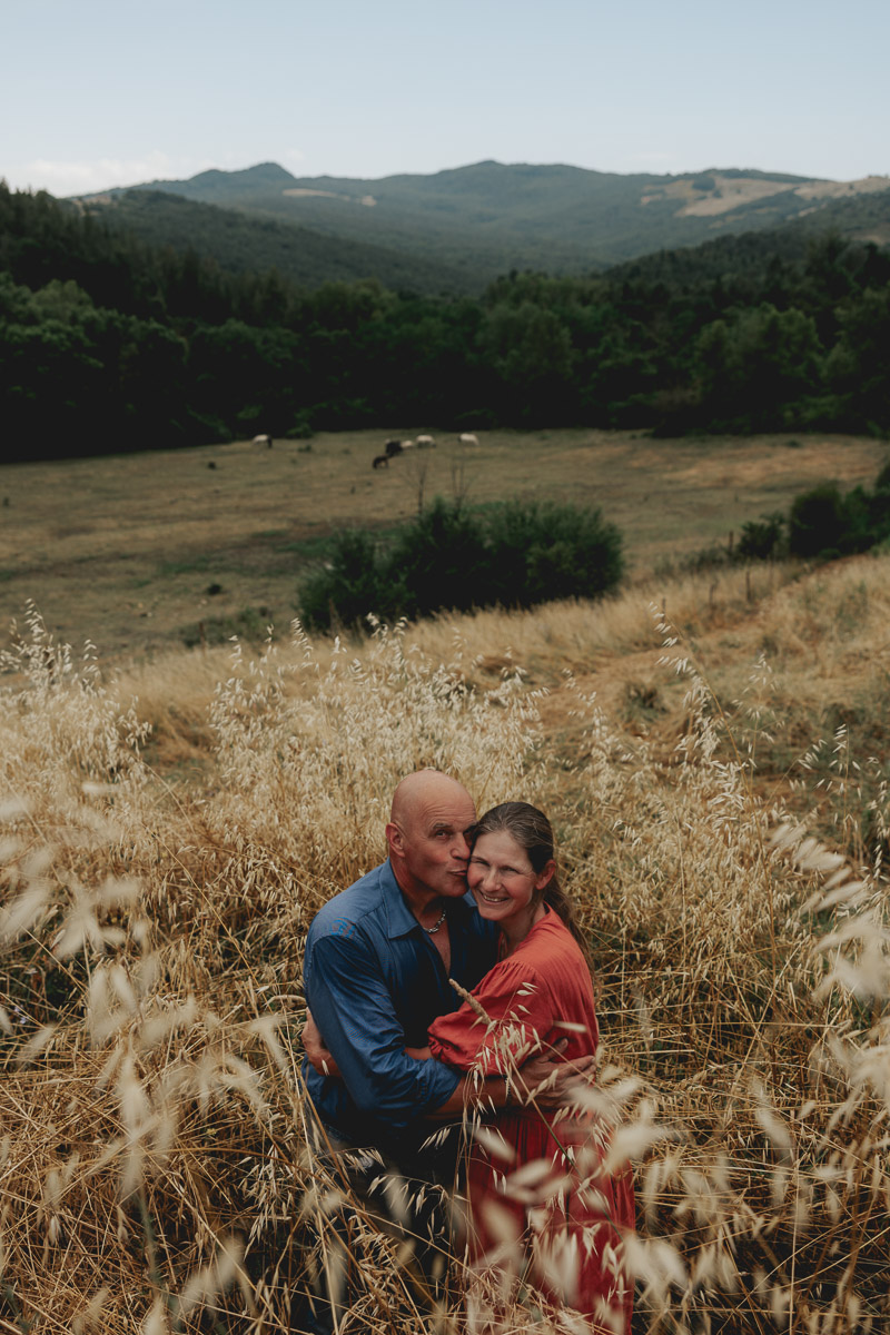 Couple in a corn field