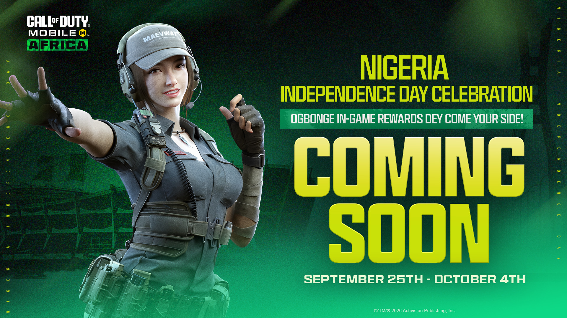 Call of Duty Mobile Africa Nigeria Independence Day Celebration, Eagle Ascent in-game event, 25 September to 4 October