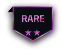 A display badge that says Rare with two stars. The colour is purple