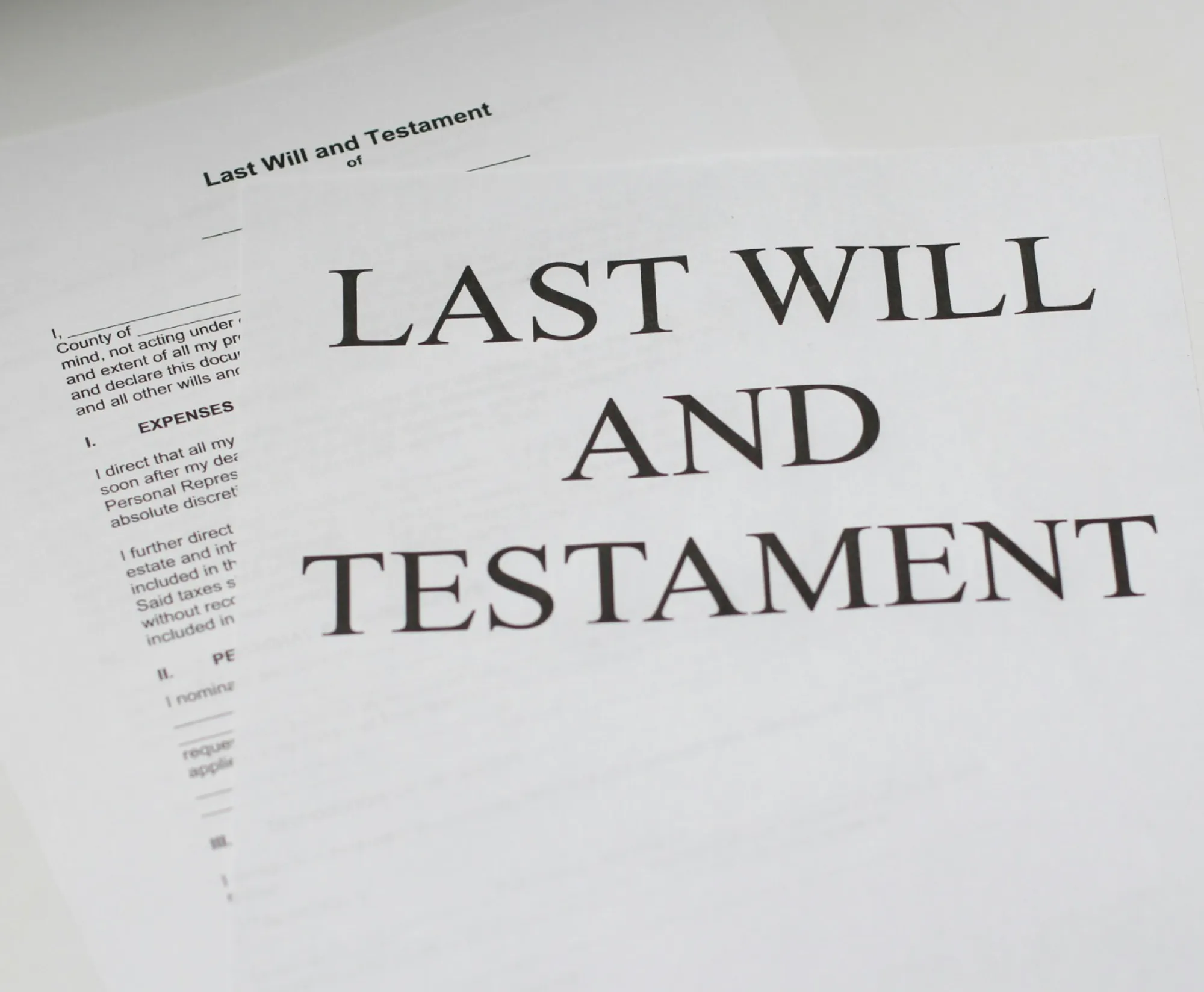 last will and testament documents
