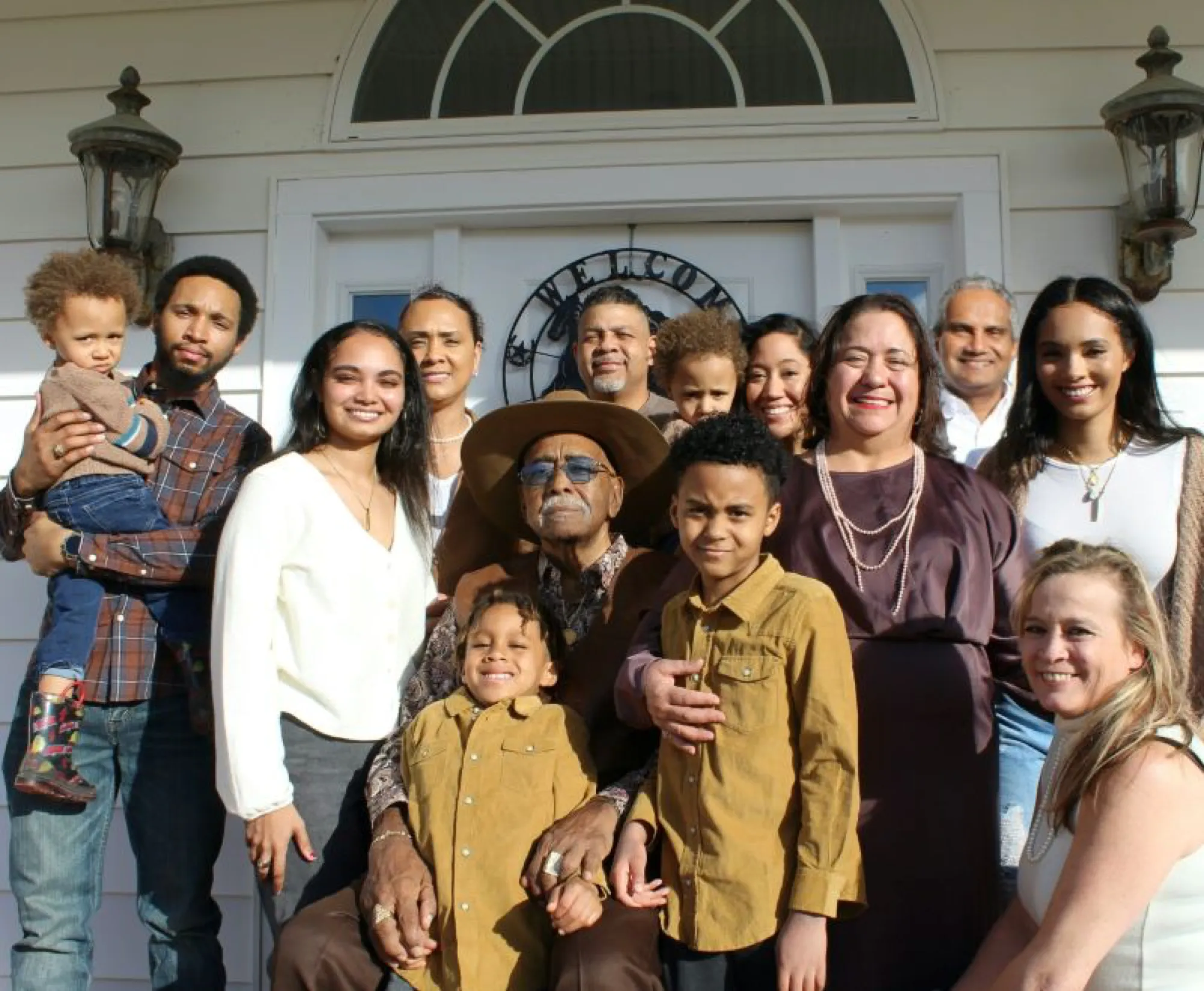 a large family photo