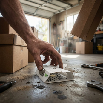 Cockroach trap in garage